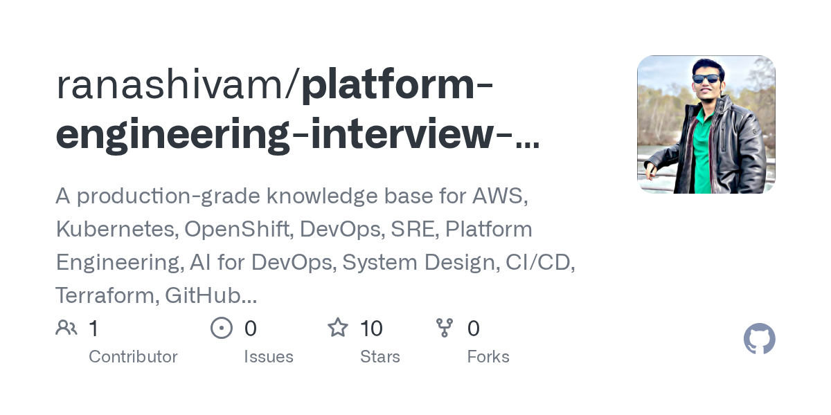 platform-engineering-interview-handbook: a production-grade knowledge base for AWS, Kubernetes, OpenShift