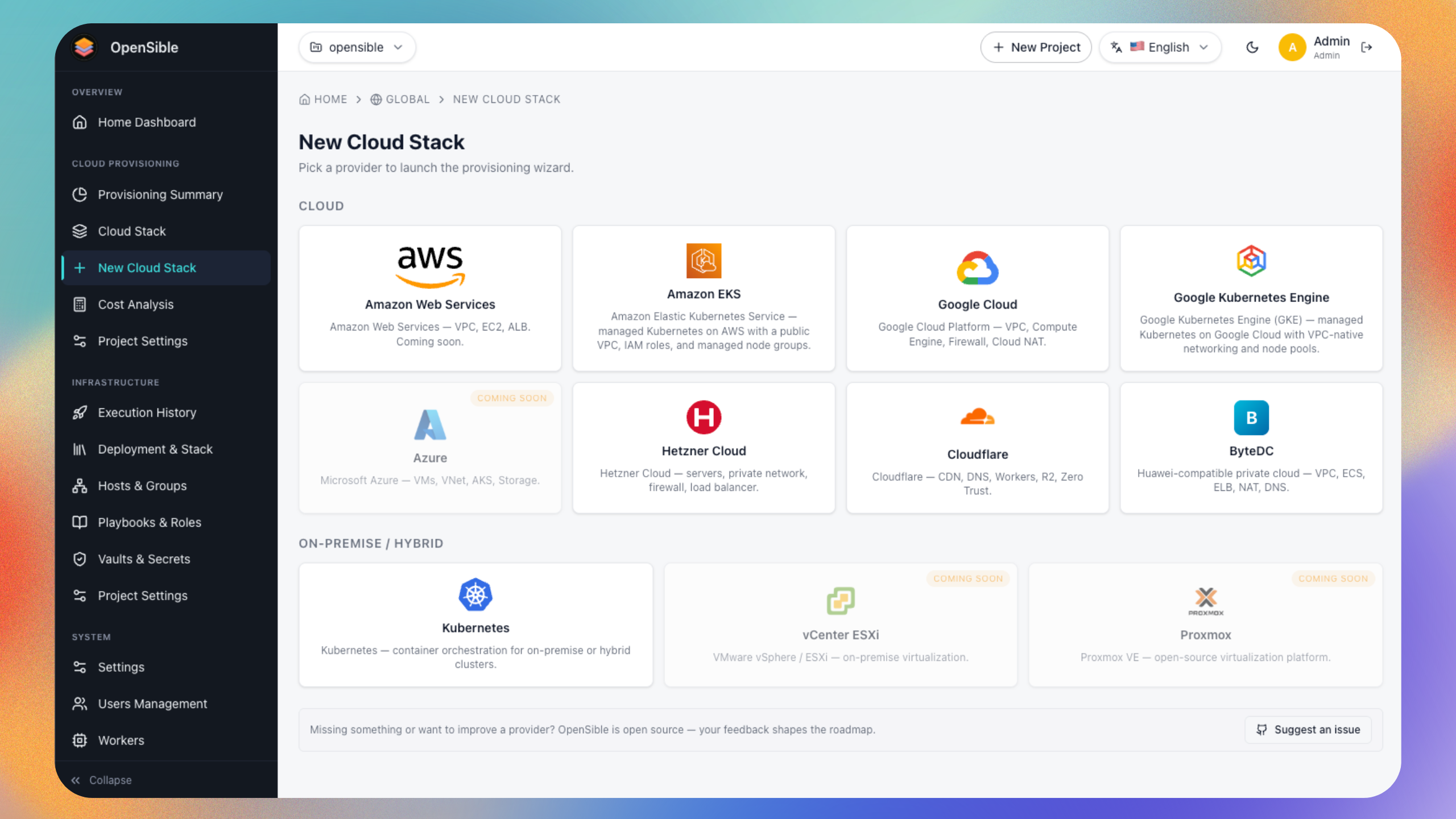 opensible/opensible: open-source unified automation platform for cloud provisioning and infrastructure