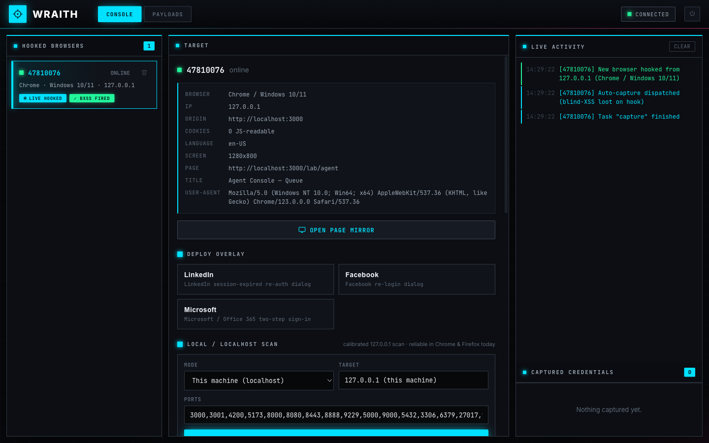 Arcanum-Sec/wraith: browser hook framework