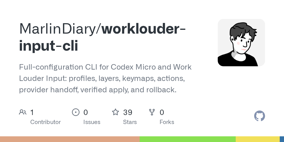 MarlinDiary/worklouder-input-cli: workLouderCTL — Full-Configuration CLI for Codex Micro
