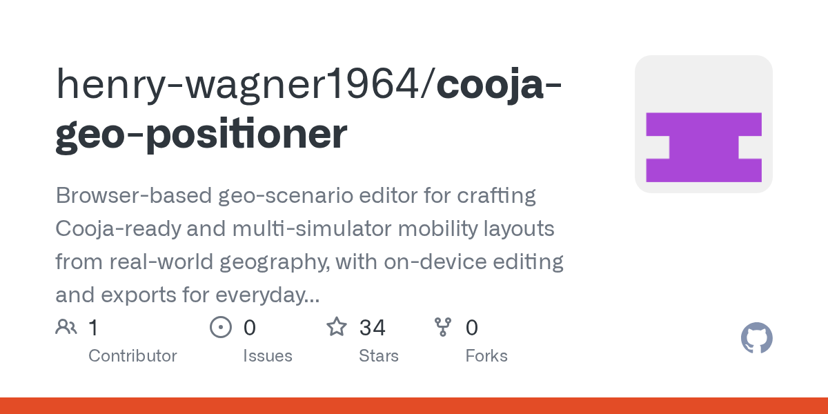 henry-wagner1964/cooja-geo-positioner: cooja Positioner v2026 - browser-based geo-scenario editor 2026