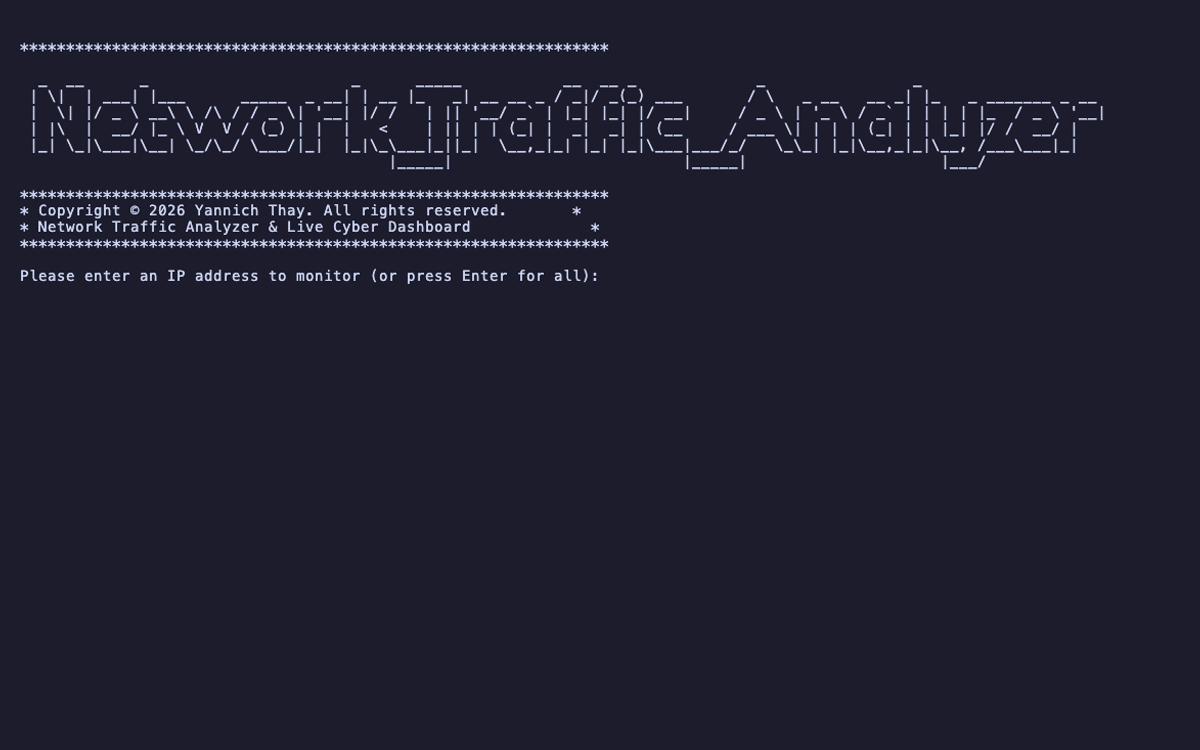 Y6THAY/Network_Traffic_Analyzer: 📡 Network Traffic Analyzer & Live Cyber Dashboard