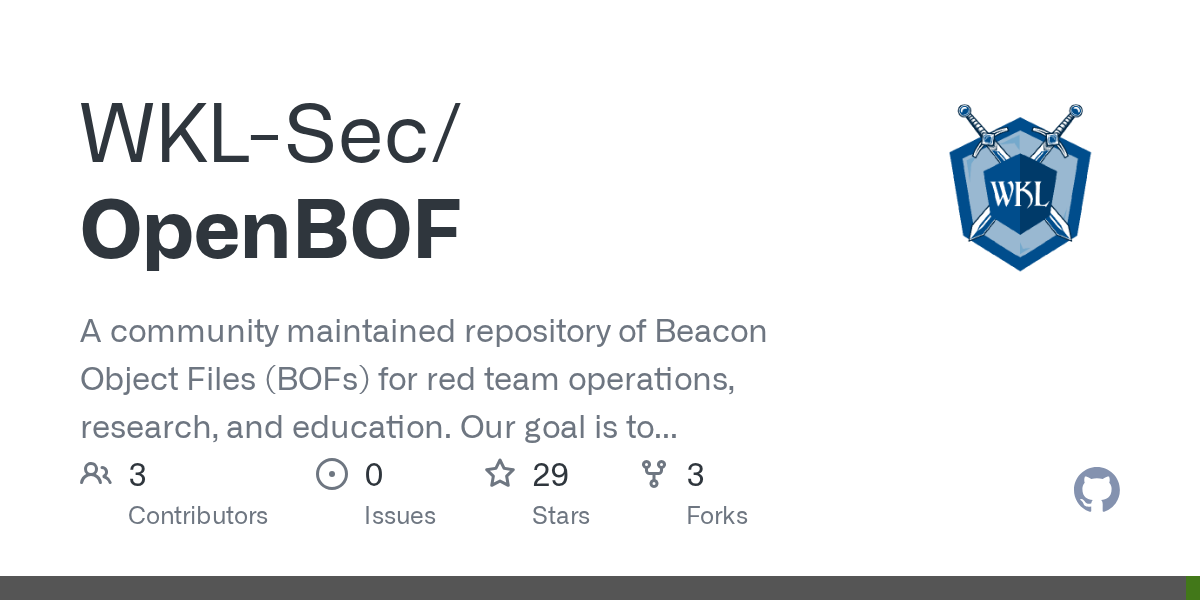 WKL-Sec/OpenBOF: open, community driven repository dedicated to collecting, maintaining