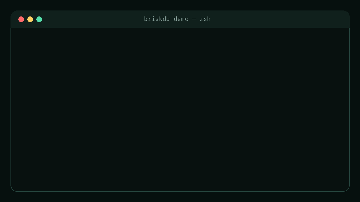 schapman1974/briskdb: turns ordinary SQLite files into one database with parallel writes