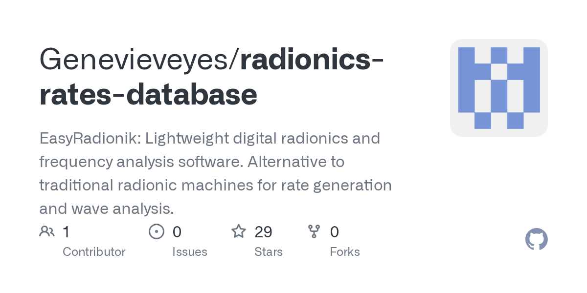 Genevieveyes/radionics-rates-database: lightweight self-hosted alternative for tinkerers