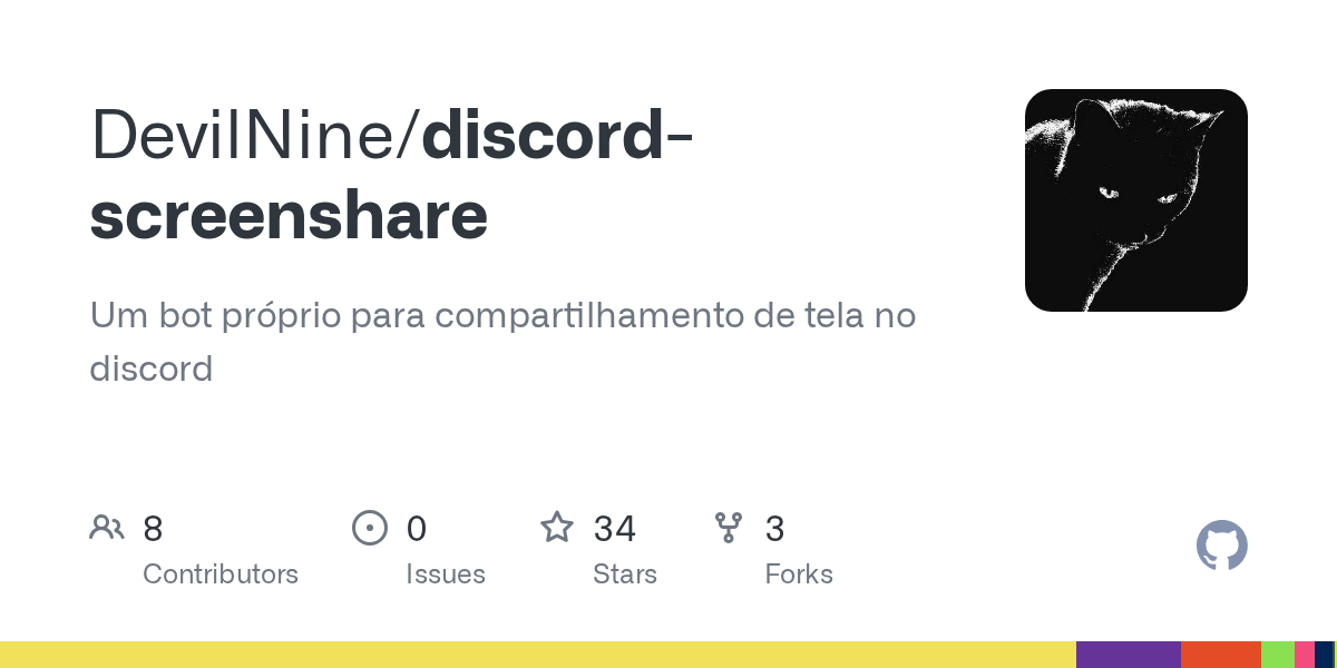 DevilNine/discord-screenshare: compartilhe tela, janela, guia, câmera e áudio em uma Activity do Discord