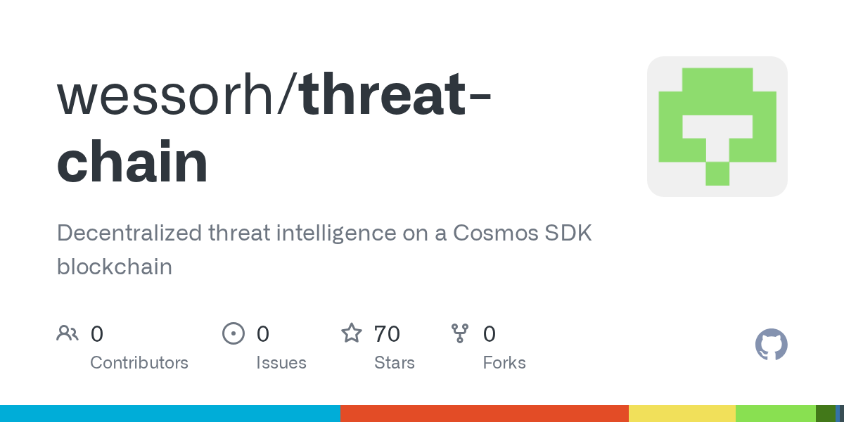 wessorh/threat-chain: decentralized threat intelligence on a Cosmos SDK blockchain with a browser extension