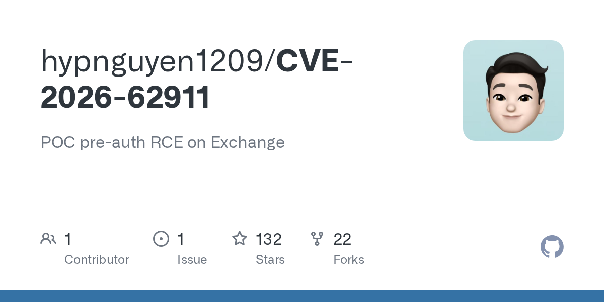 hypnguyen1209/CVE-2026-62911: pre-auth RCE on Microsoft Exchange Server