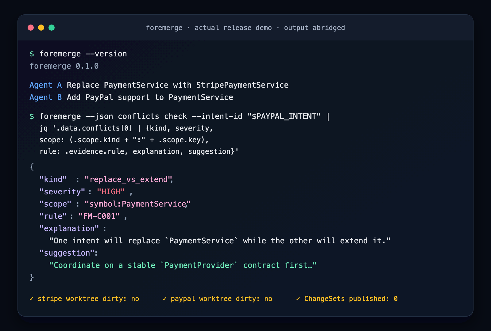 naw103/foremerge: implement the change and commit it on this isolated branch before publishing.