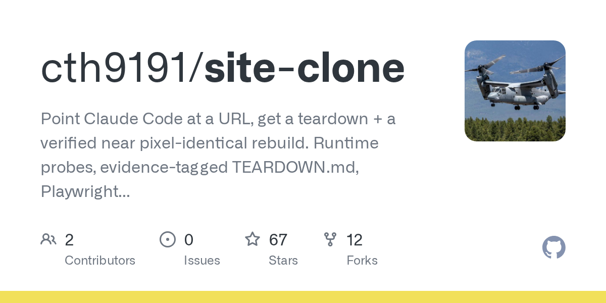 cth9191/site-clone: self-hosted tool for developers and homelabbers