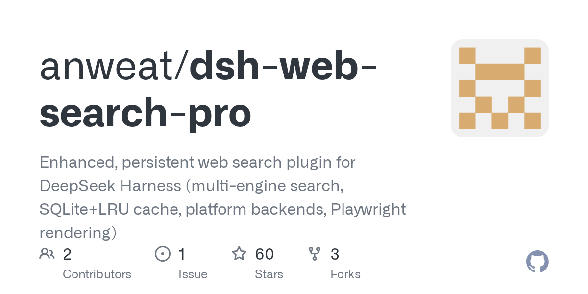 anweat/dsh-web-search-pro: dsh plugin --profile web add @anweat/dsh-browser@^0.1.8 dsh-web-search-pro@^0.1.8