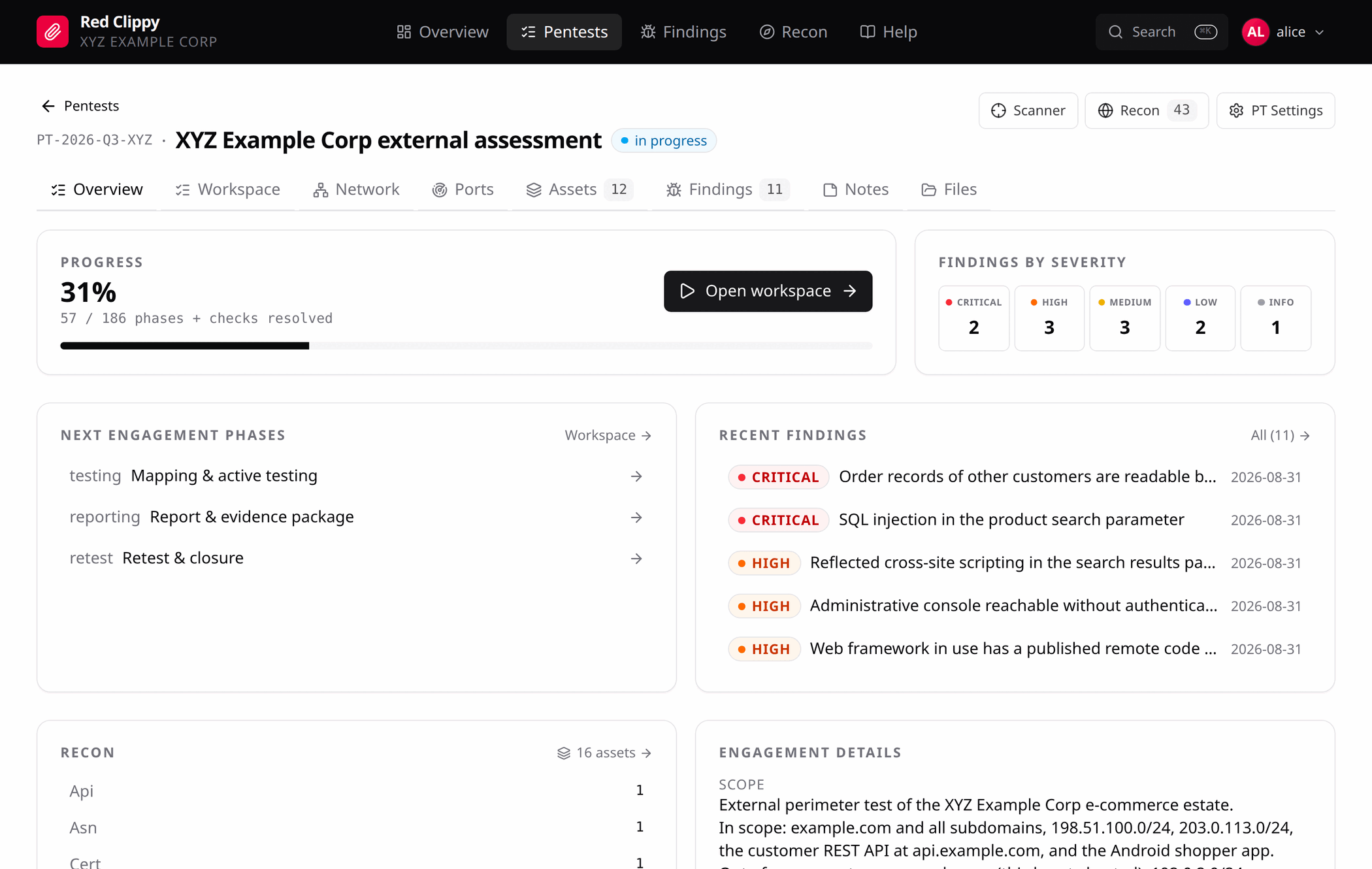 CSPF-Founder/red-clippy: open-source pentest management built to be operated by an AI agent