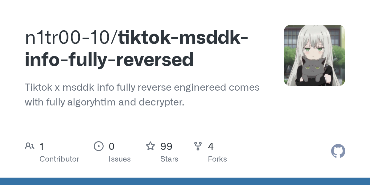 n1tr00-10/tiktok-msddk-info-fully-reversed: tikTok X-Mssdk-Info Full Reverse Engineering & Decrypter