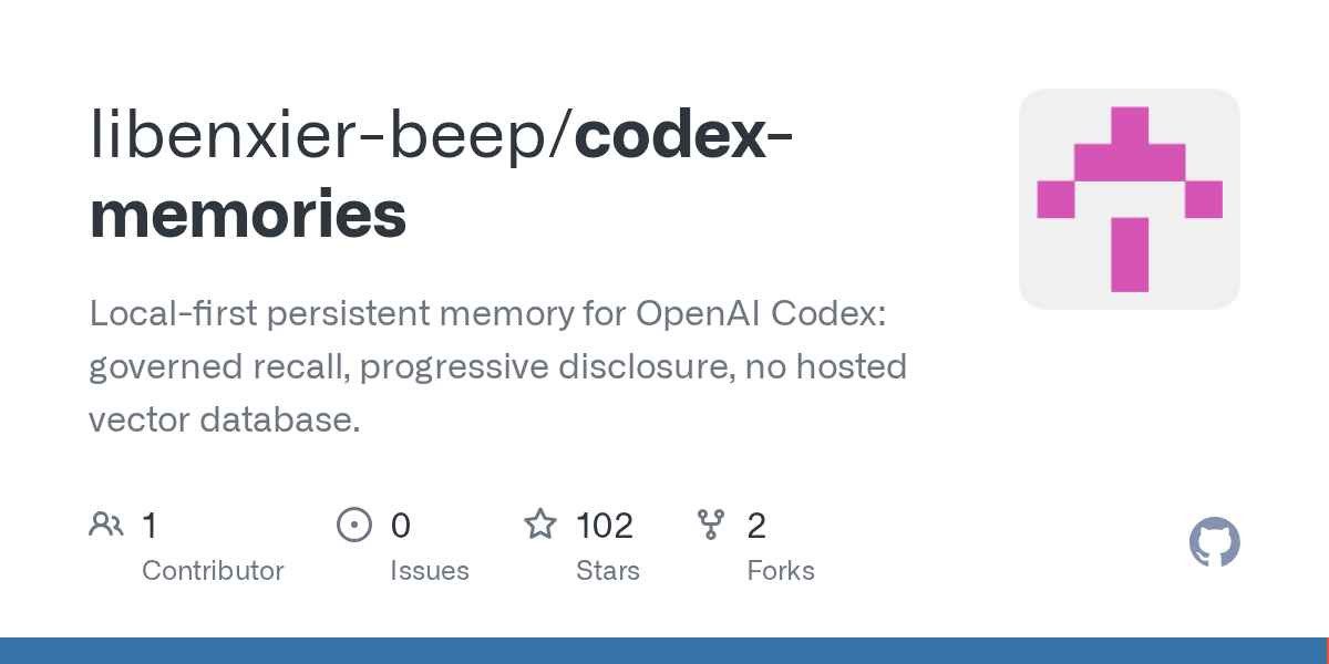 libenxier-beep/codex-memories: keep durable rules in Git