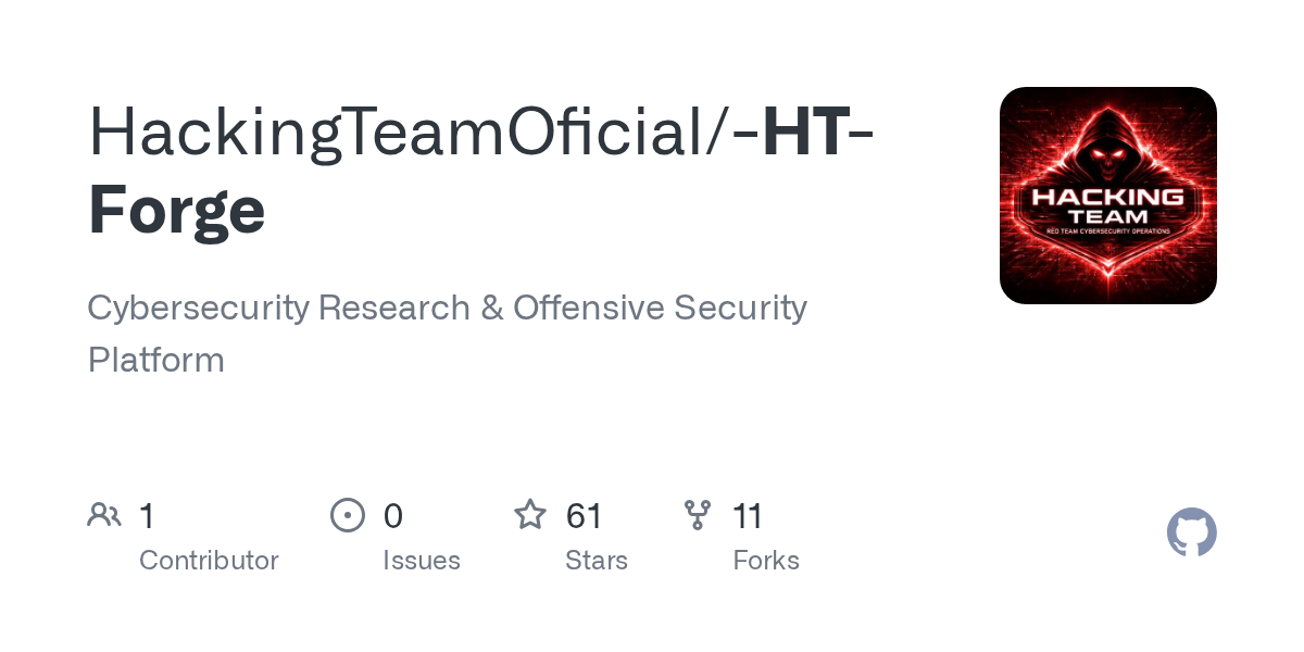 HackingTeamOficial/-HT-Forge: 🛡️ Plataforma de investigación y evaluación de seguridad