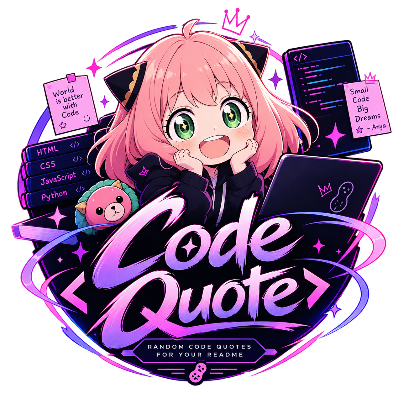 Itz-Anya/Code-Quote: paste the snippet below anywhere in your README.md
