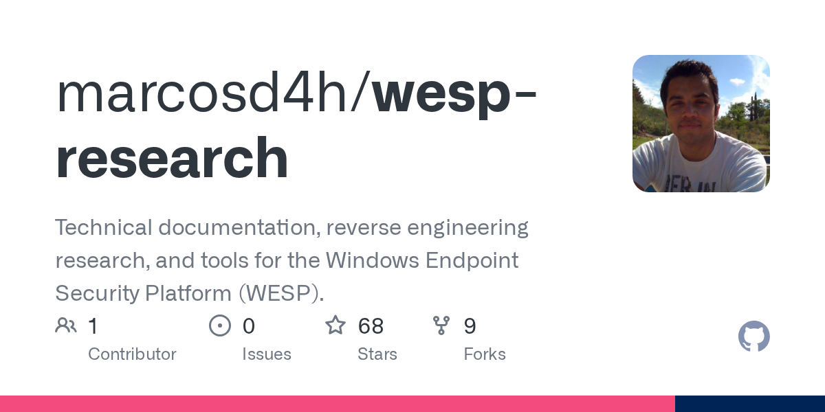 marcosd4h/wesp-research: windows Endpoint Security Platform (WESP) Research