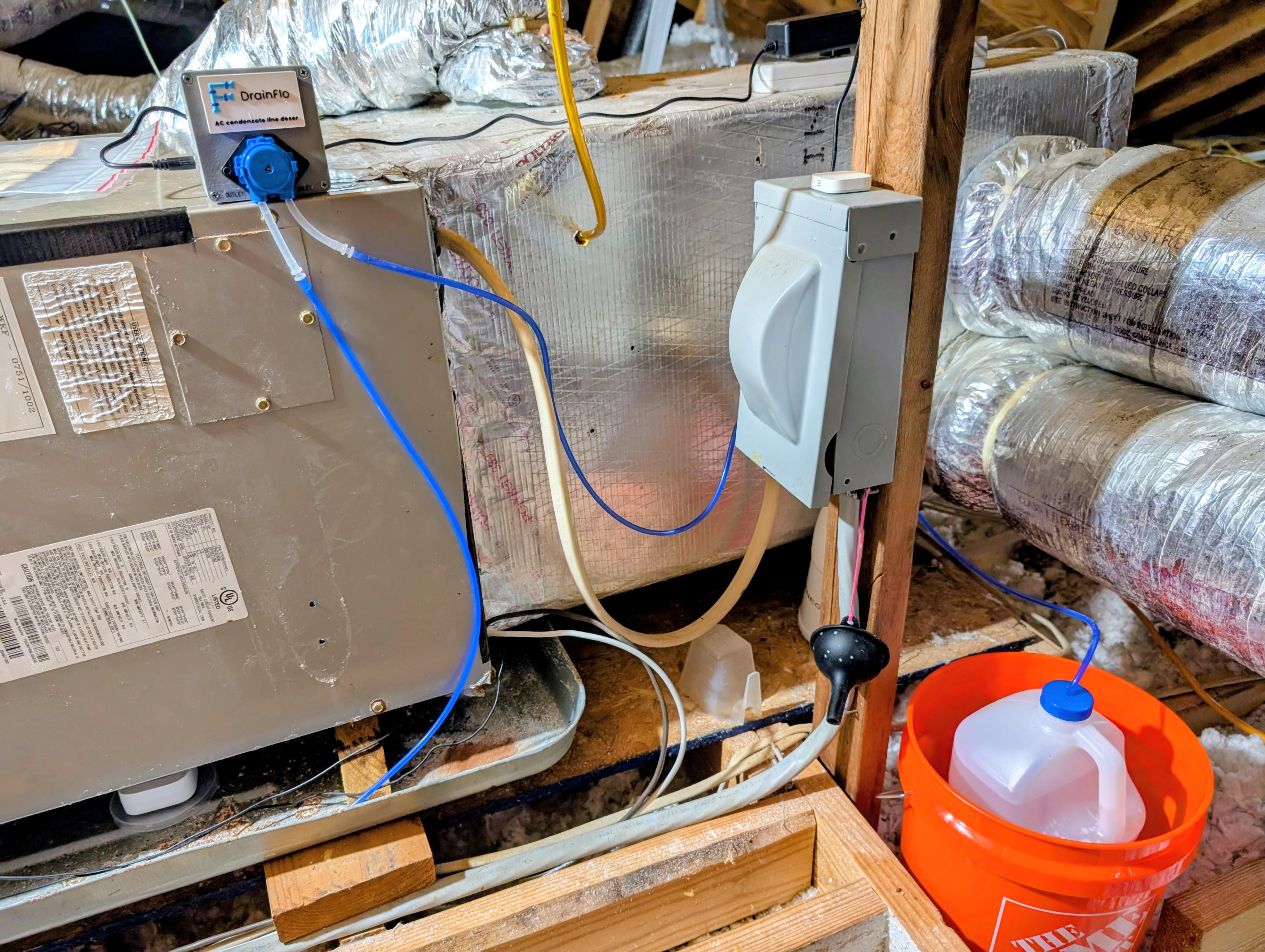 criterion67/drainflo: local, cloud free automatic vinegar doser for an HVAC condensate drain line