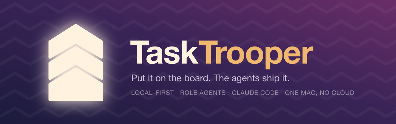 makifbaysal/tasktrooper: local-first agent platform for software teams of one