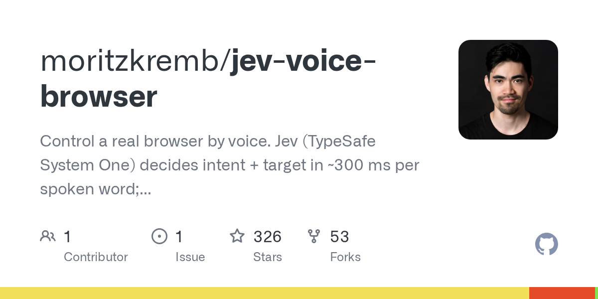 moritzkremb/jev-voice-browser: self-hosted tool for developers and homelabbers