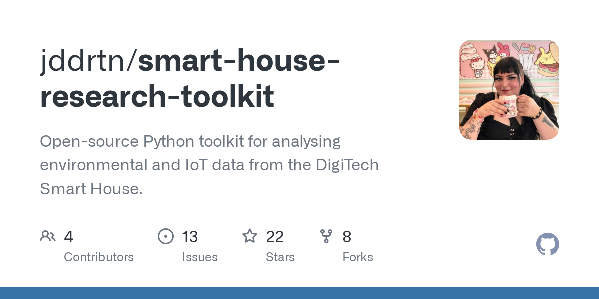 jddrtn/smart-house-research-toolkit: open-source Python toolkit for working with environmental and IoT