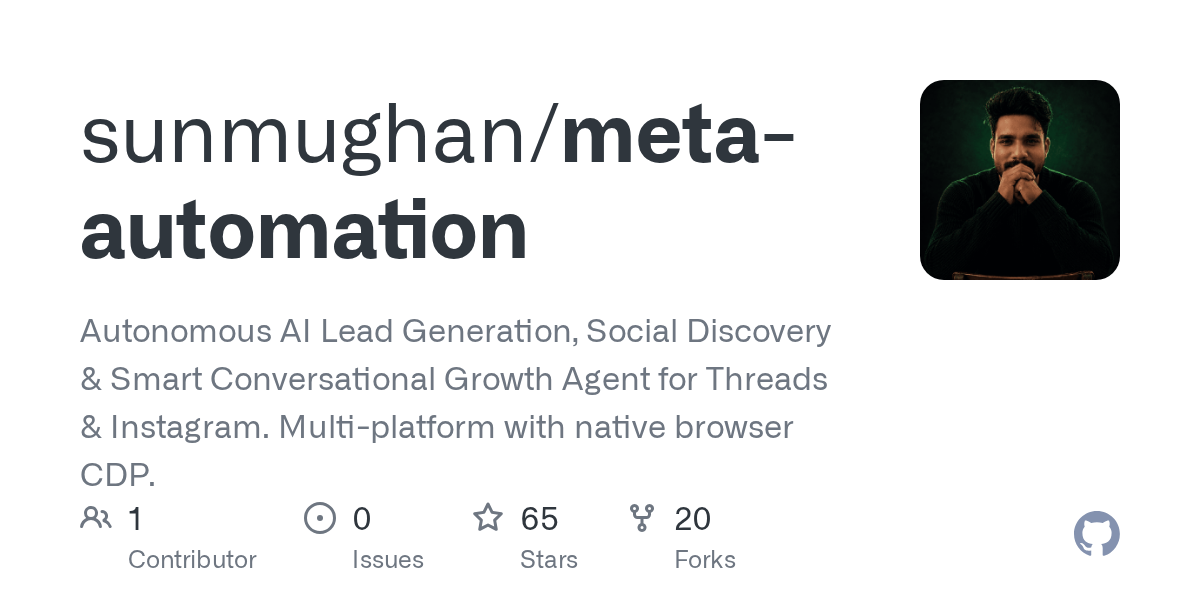 sunmughan/meta-automation: open-source project for self-hosters