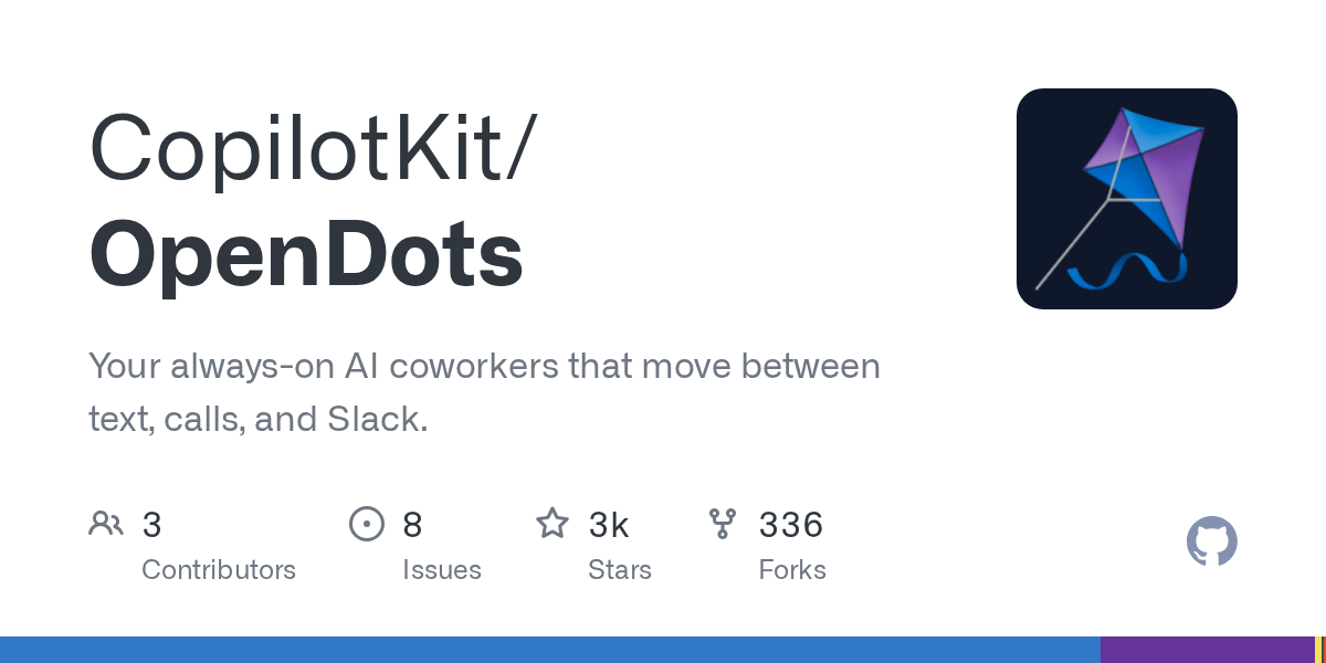 CopilotKit/OpenDots: fully self-hostable.
