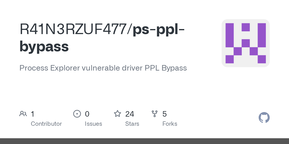 R41N3RZUF477/ps-ppl-bypass: process Explorer vulnerable driver PPL Bypass