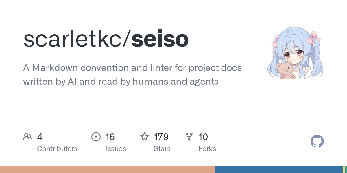 scarletkc/seiso: aI writes project docs faster than anyone can review them